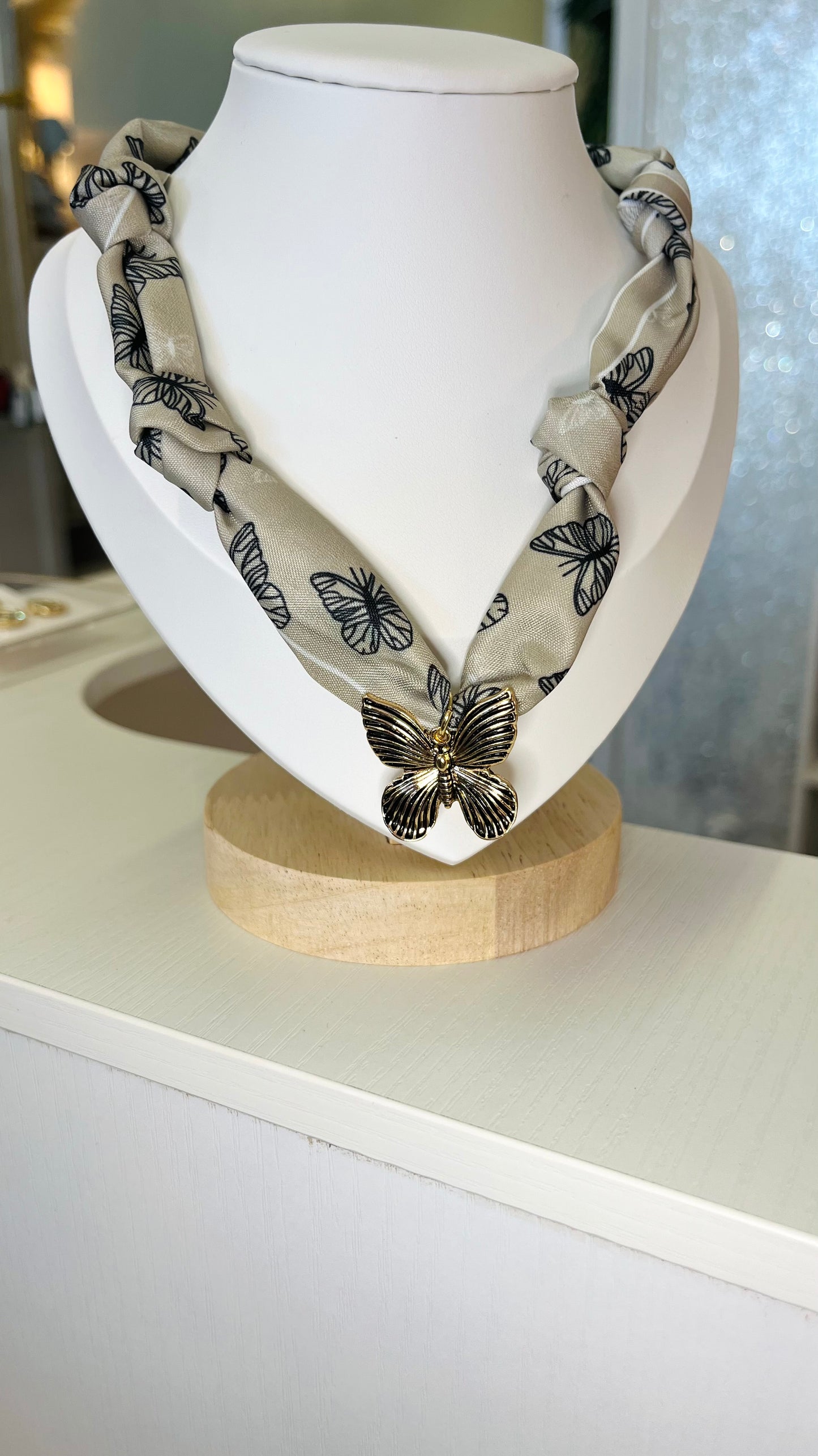 Butterfly Scarf Necklace