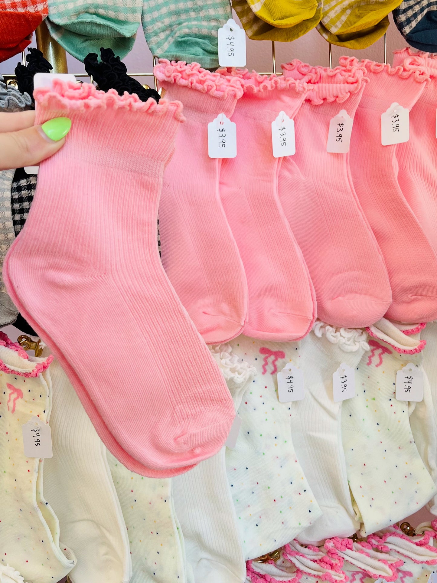 Pink Ruffle Socks