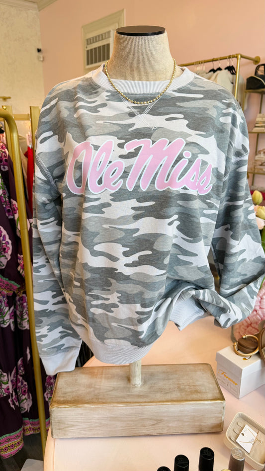 Ole Miss Camo Sweatshirt