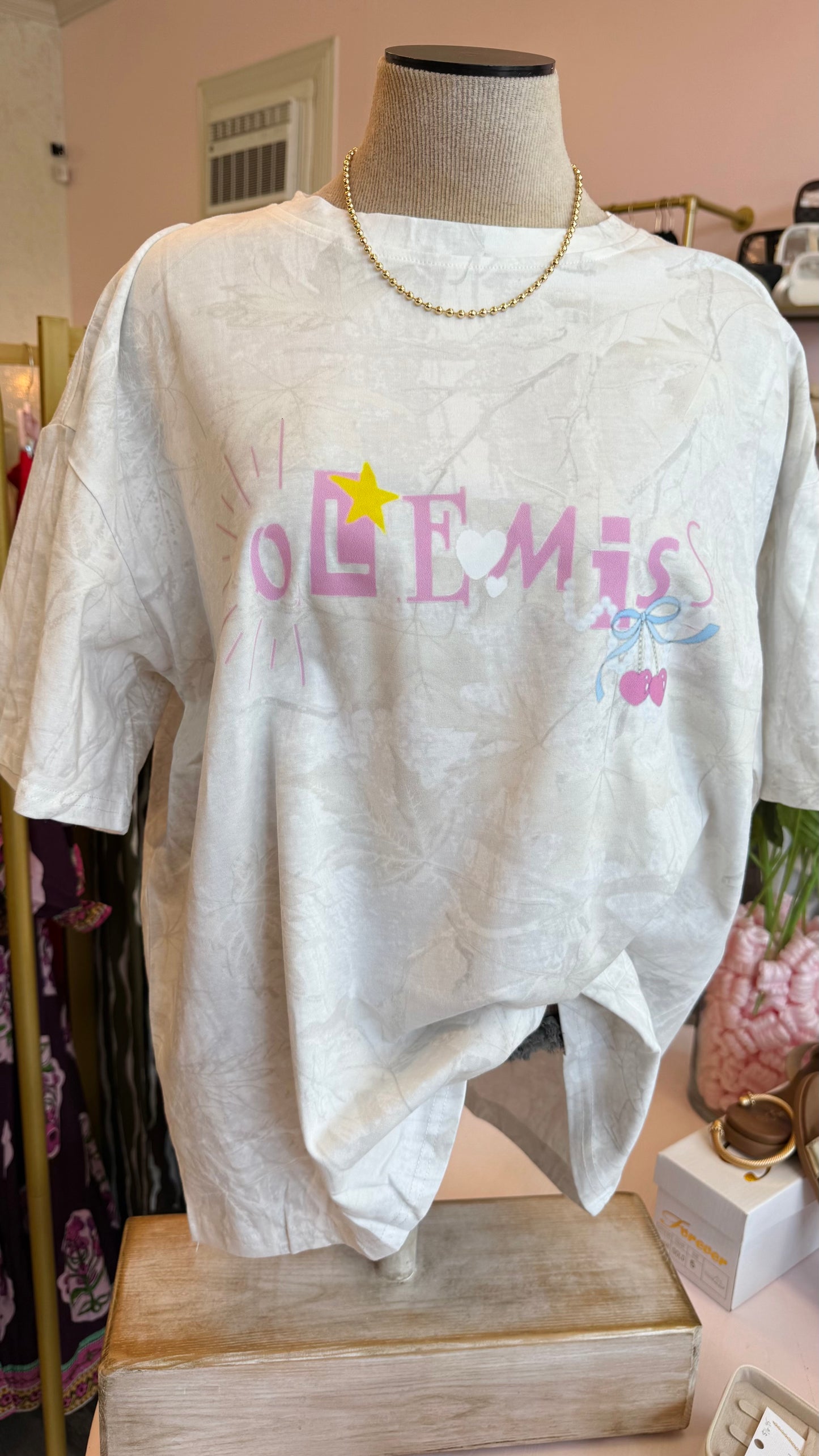 Ole Miss White Camo Tee