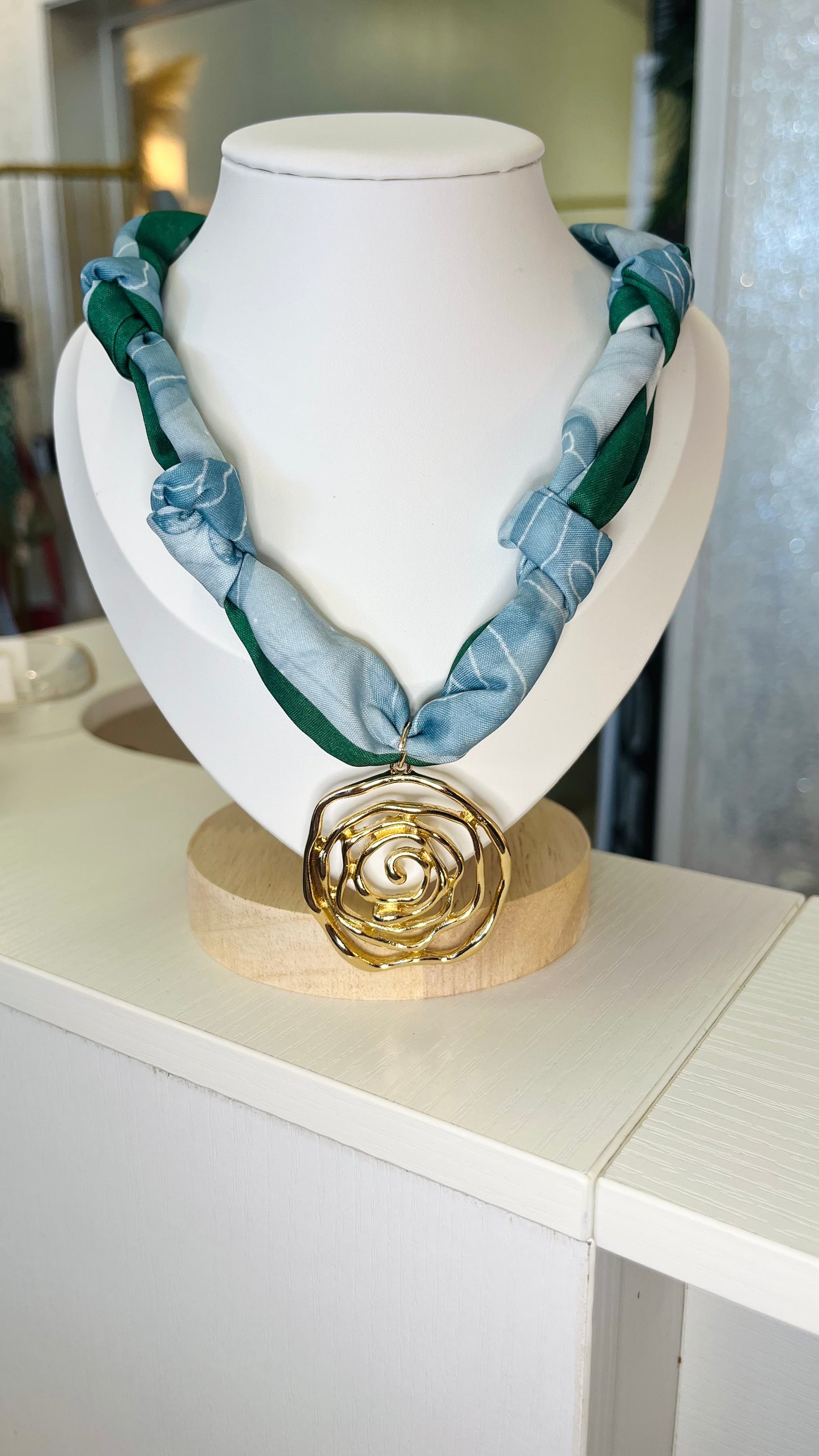 Flower Scarf Necklace