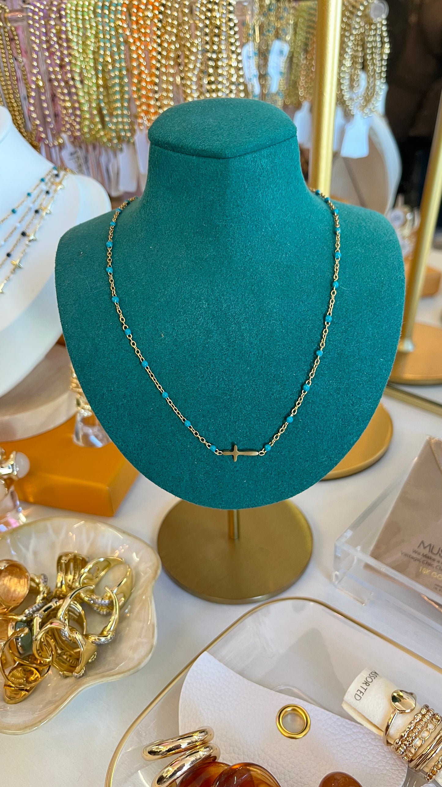 Beaded Cross Necklace