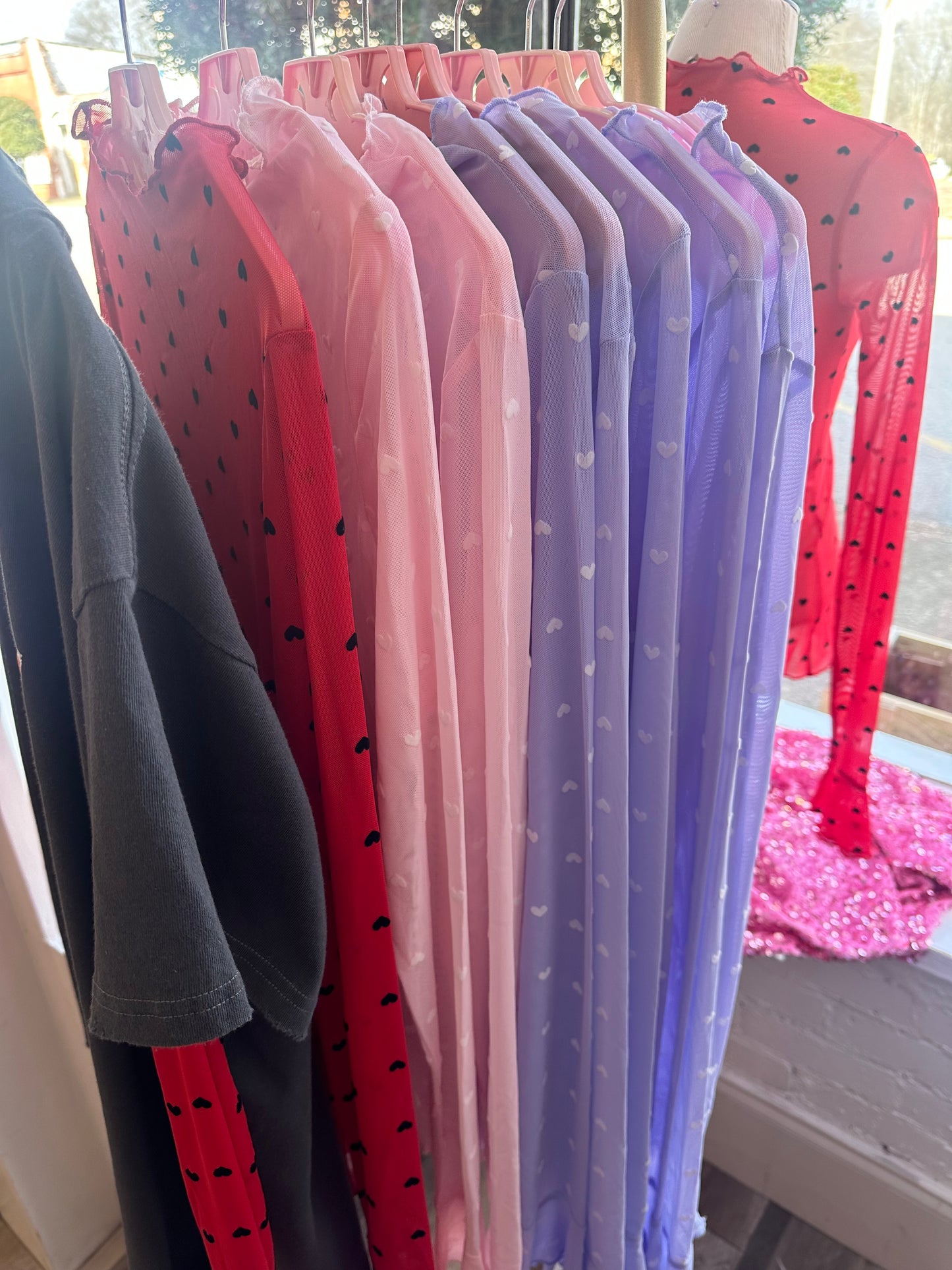 Heart Sheer Tops (3 colors available)