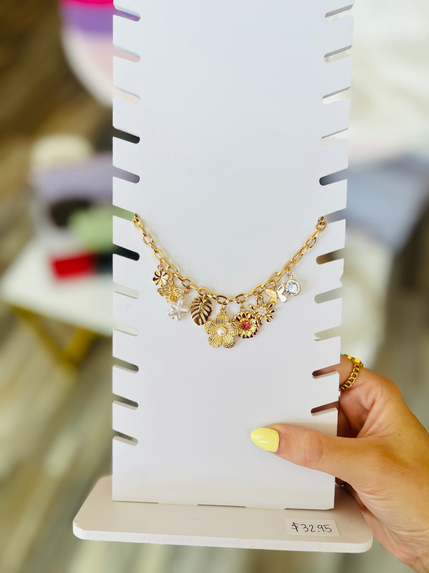 Flower Charm Necklace