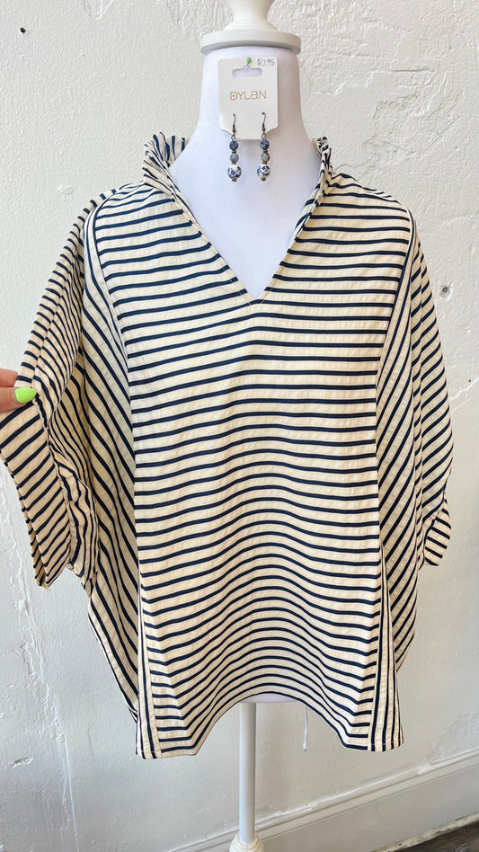 Blue Striped Top