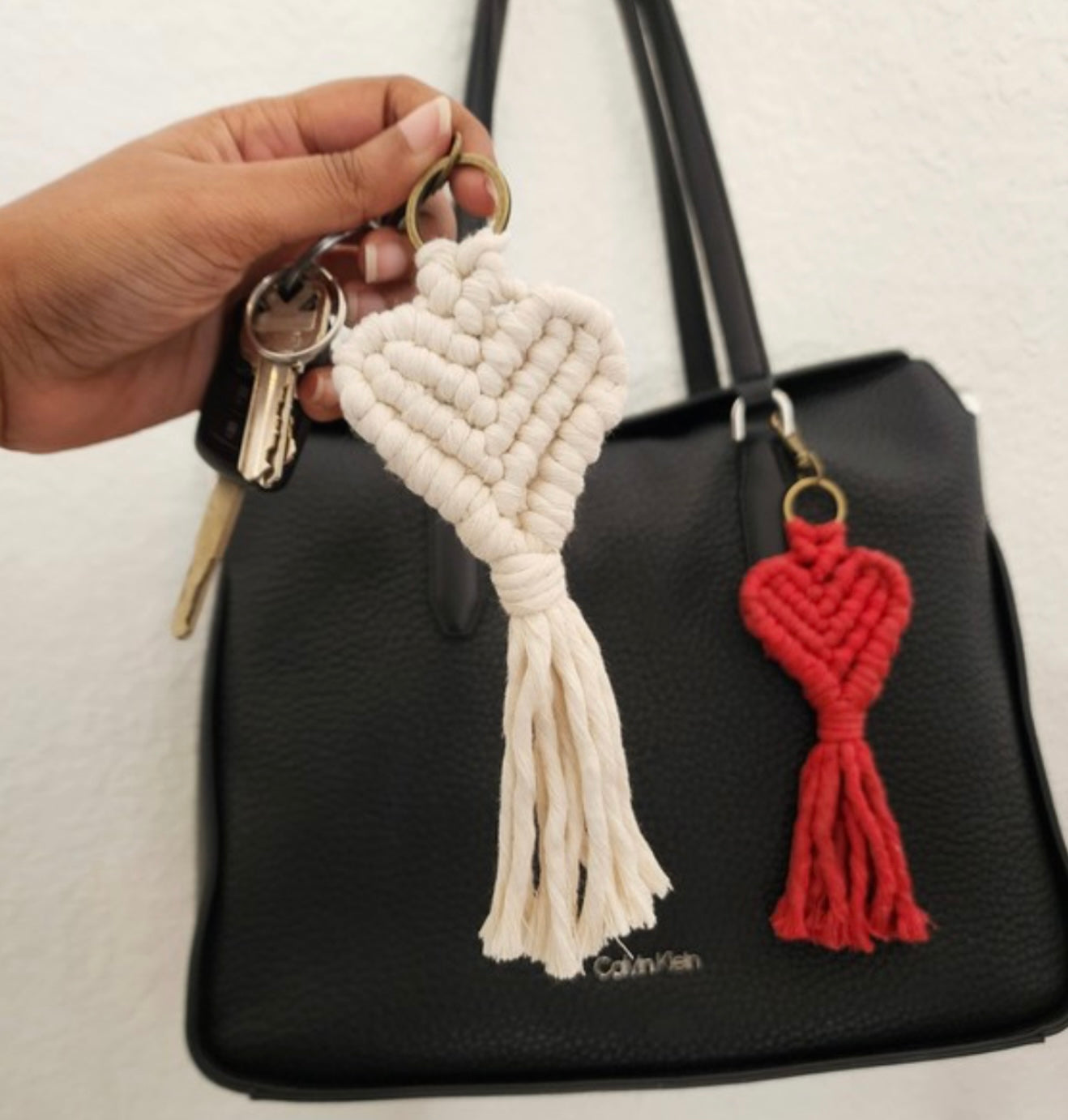 Heart Crochet Keychains