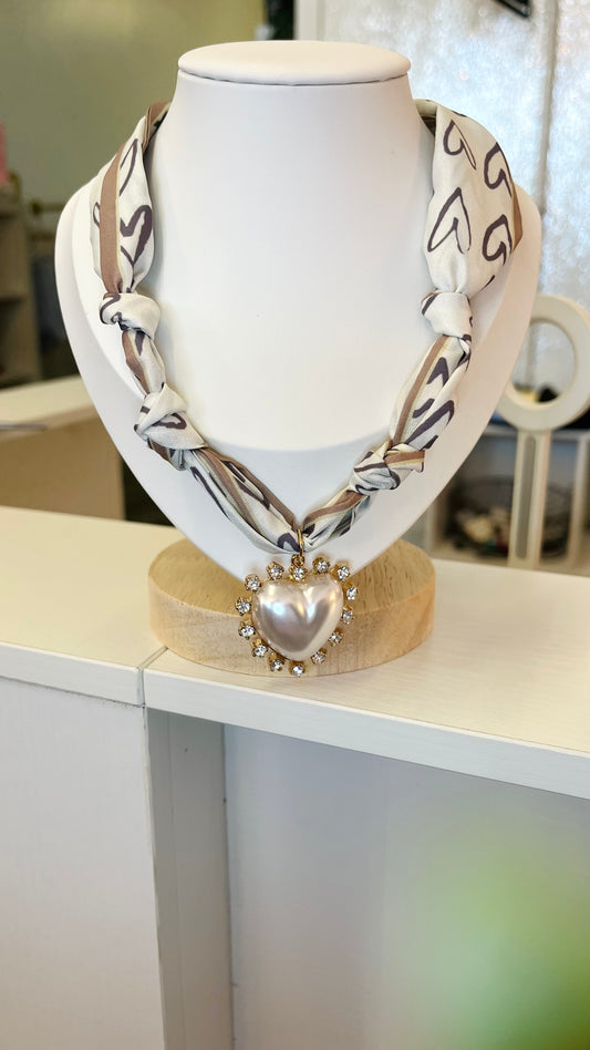 Heart Scarf Necklace