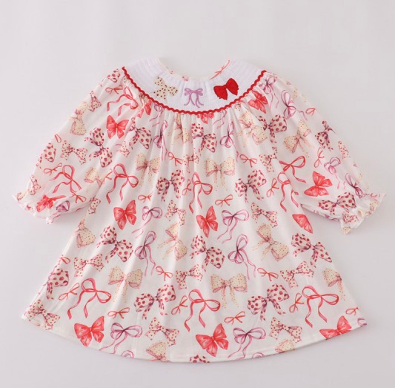 Pink & Red Bow Dress