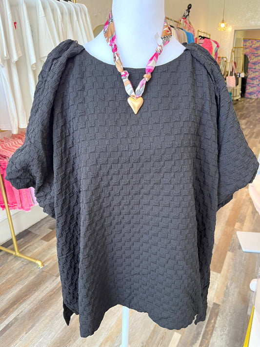 Plus Size Ruffle Sleeve Top