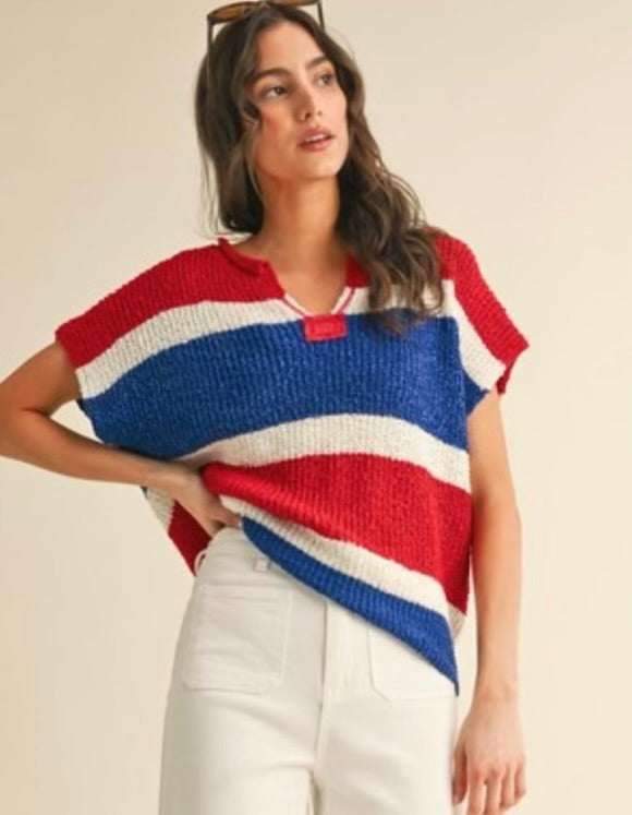 Red, White, & Blue Top