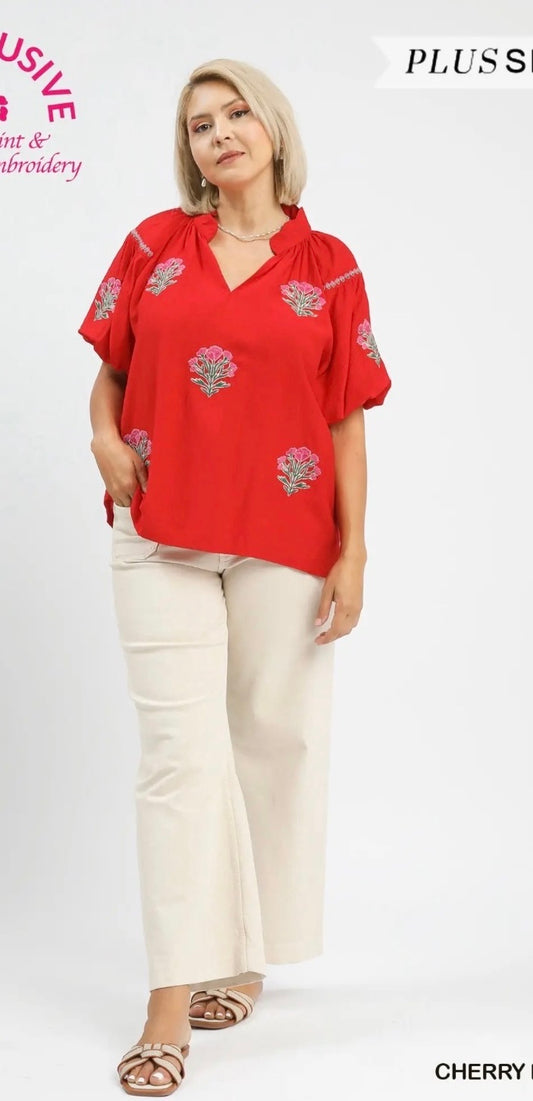 The Scarlet Bloom Blouse