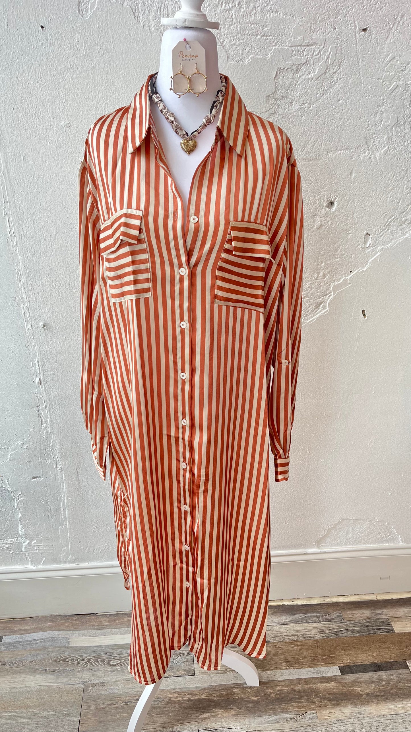 Plus Size Striped Dress