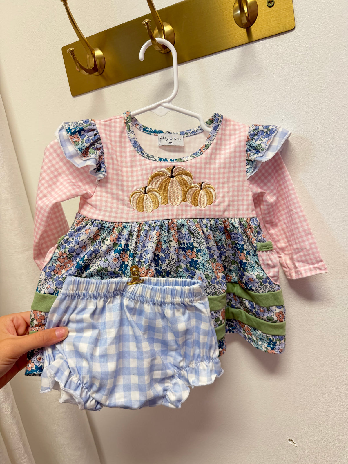 Baby Floral Pumpkin Outfit