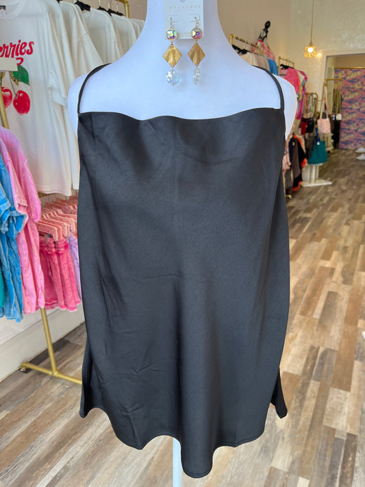 Black Silk Cami Top