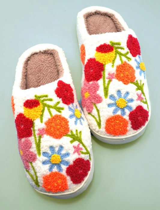 Bright Flower Slippers