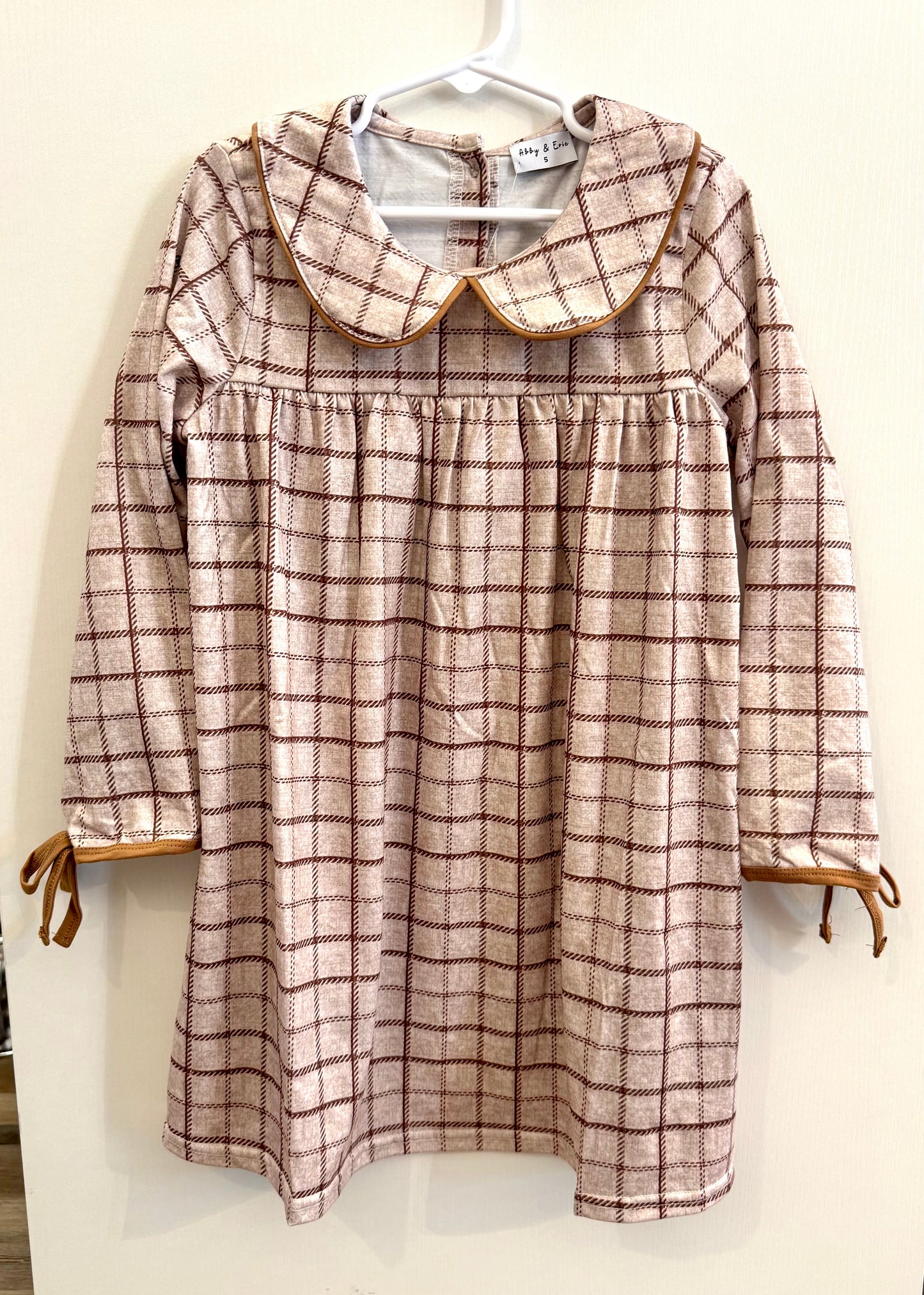 Brown Plaid Dress