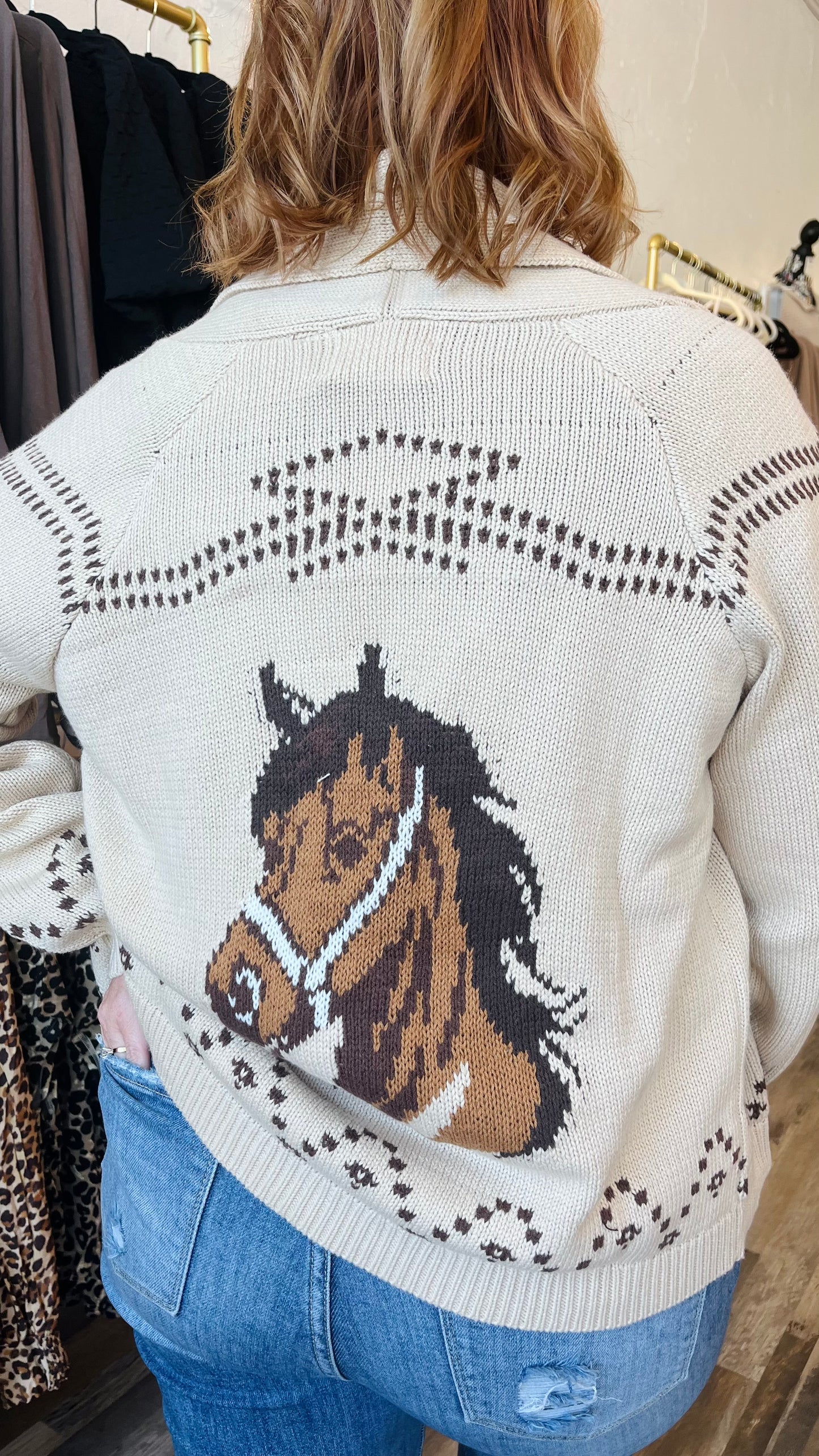 Western Horse Cardi