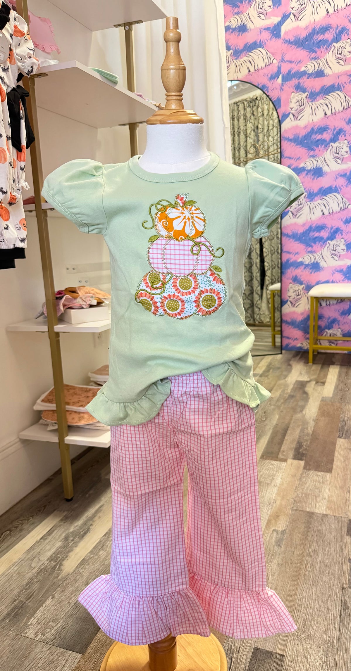 Baby Pumpkin Floral Outfit