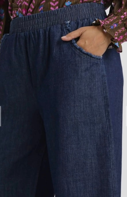 Plus Size Dark Denim Pants