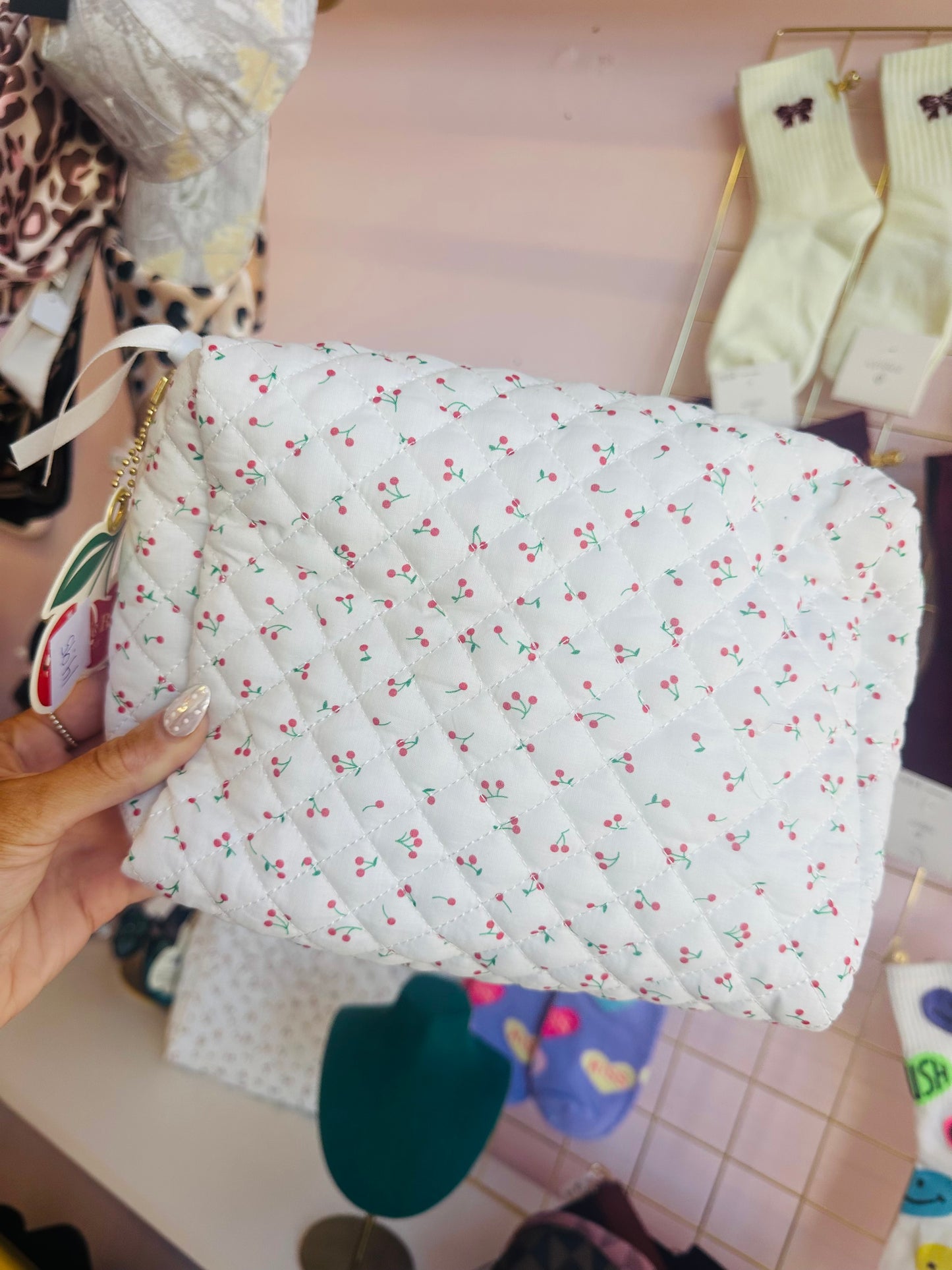 Cherry Quilted Bag