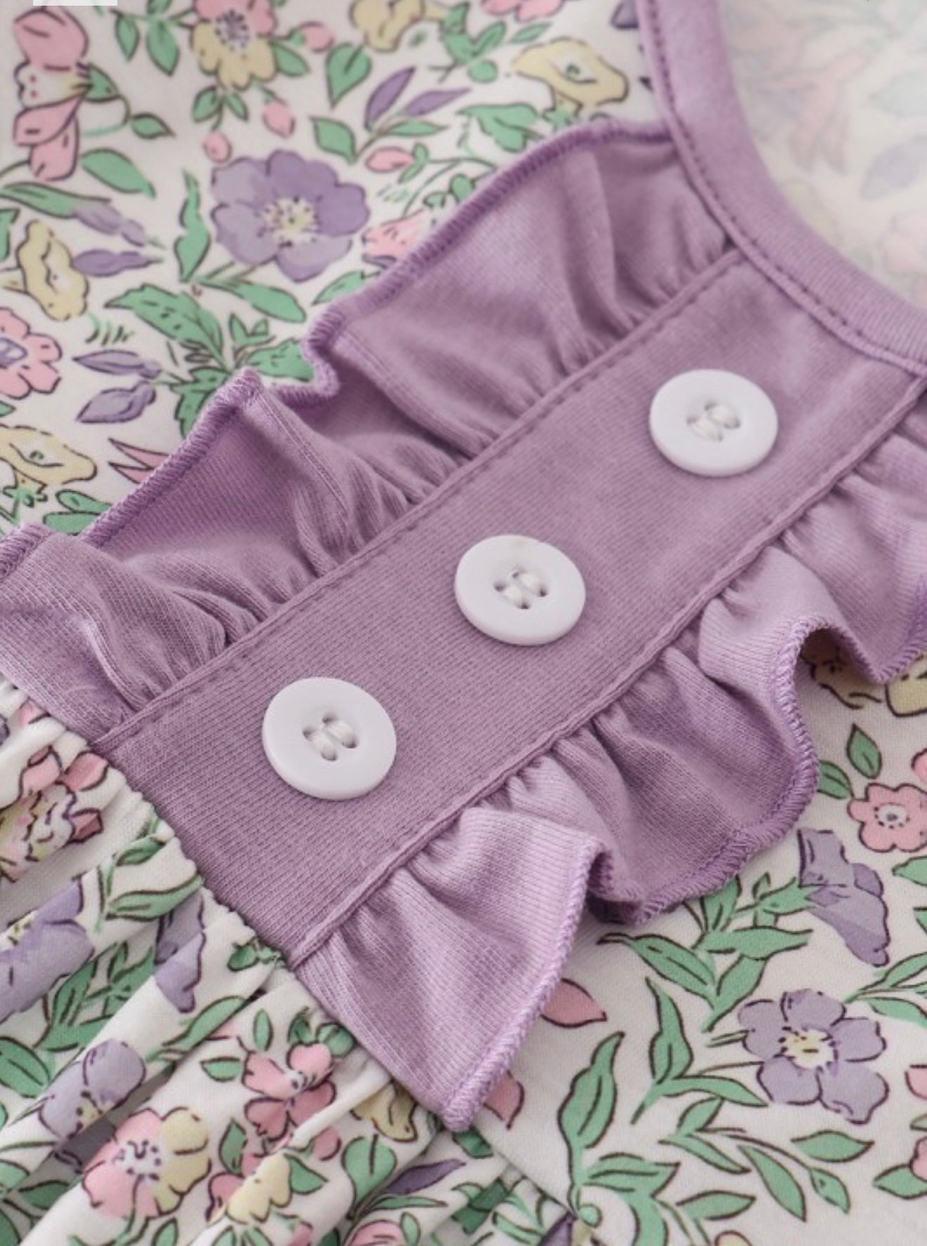 Purple Ruffle Flower Dress