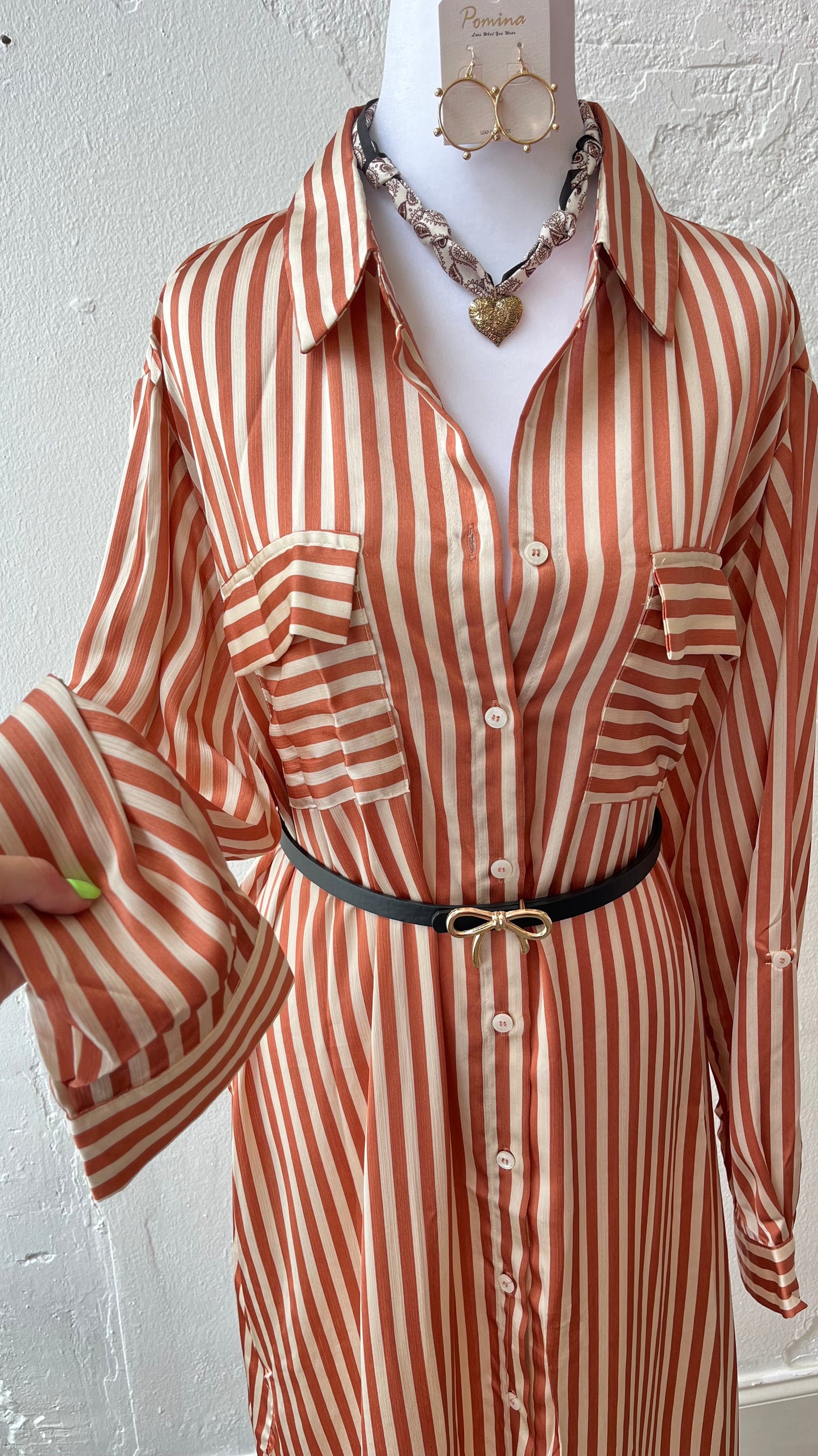 Plus Size Striped Dress