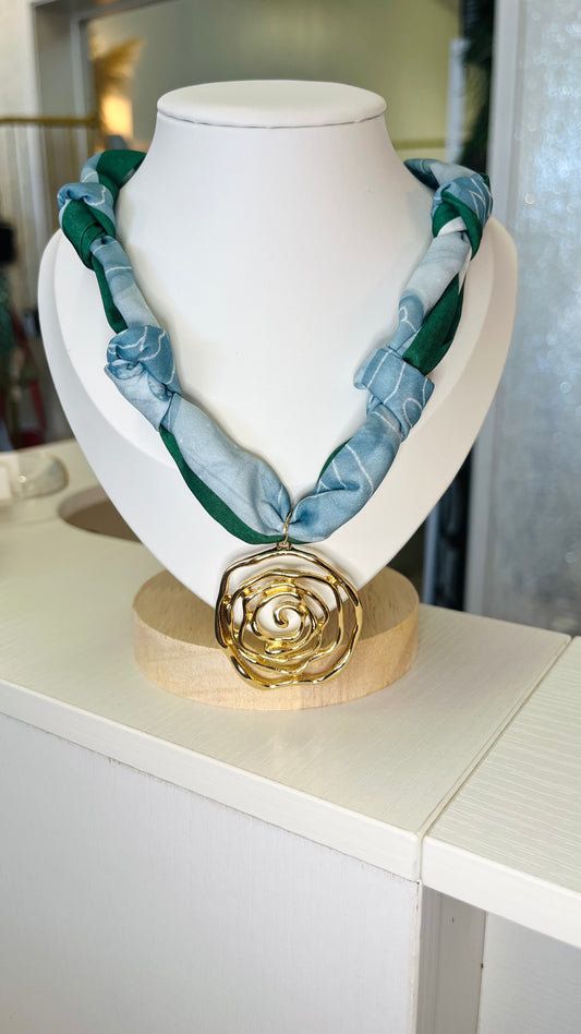 Flower Scarf Necklace