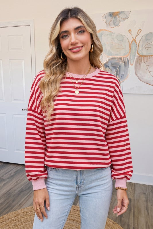 The Cherry Stripe Top