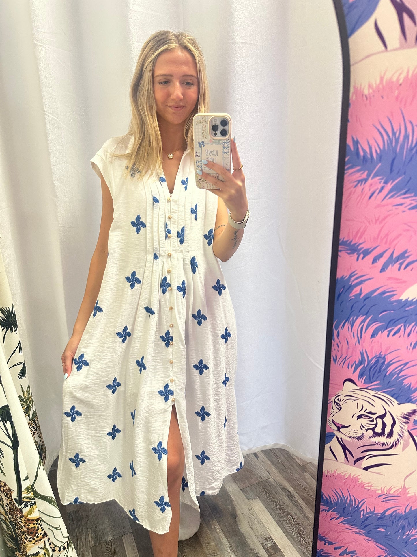 The Paisley Floral Dress (White)