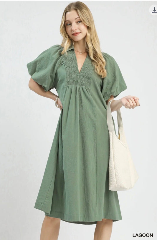 The Tea Time Dress (Army Green)