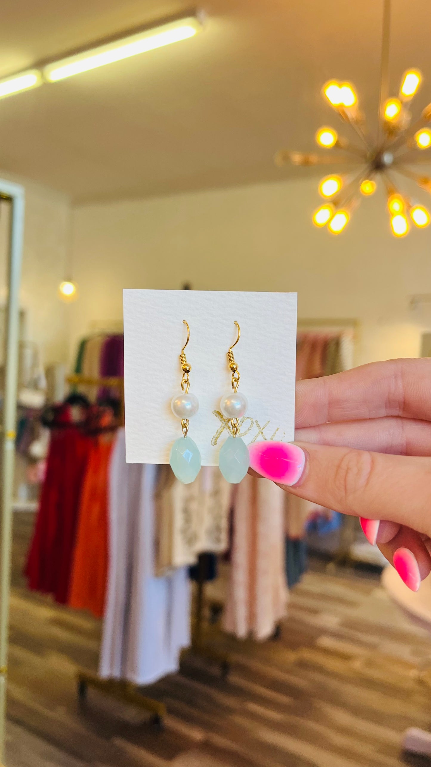 Pearly Jade Earrings