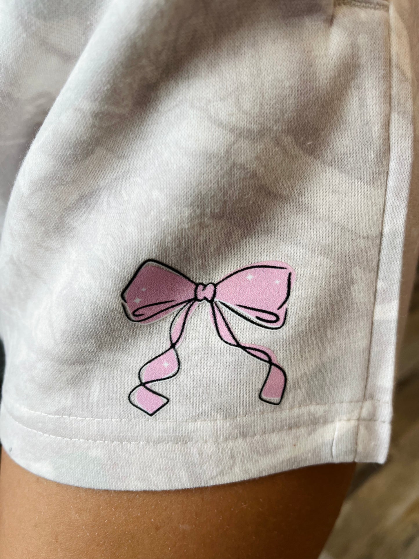 Bow White Camo Sweat Shorts