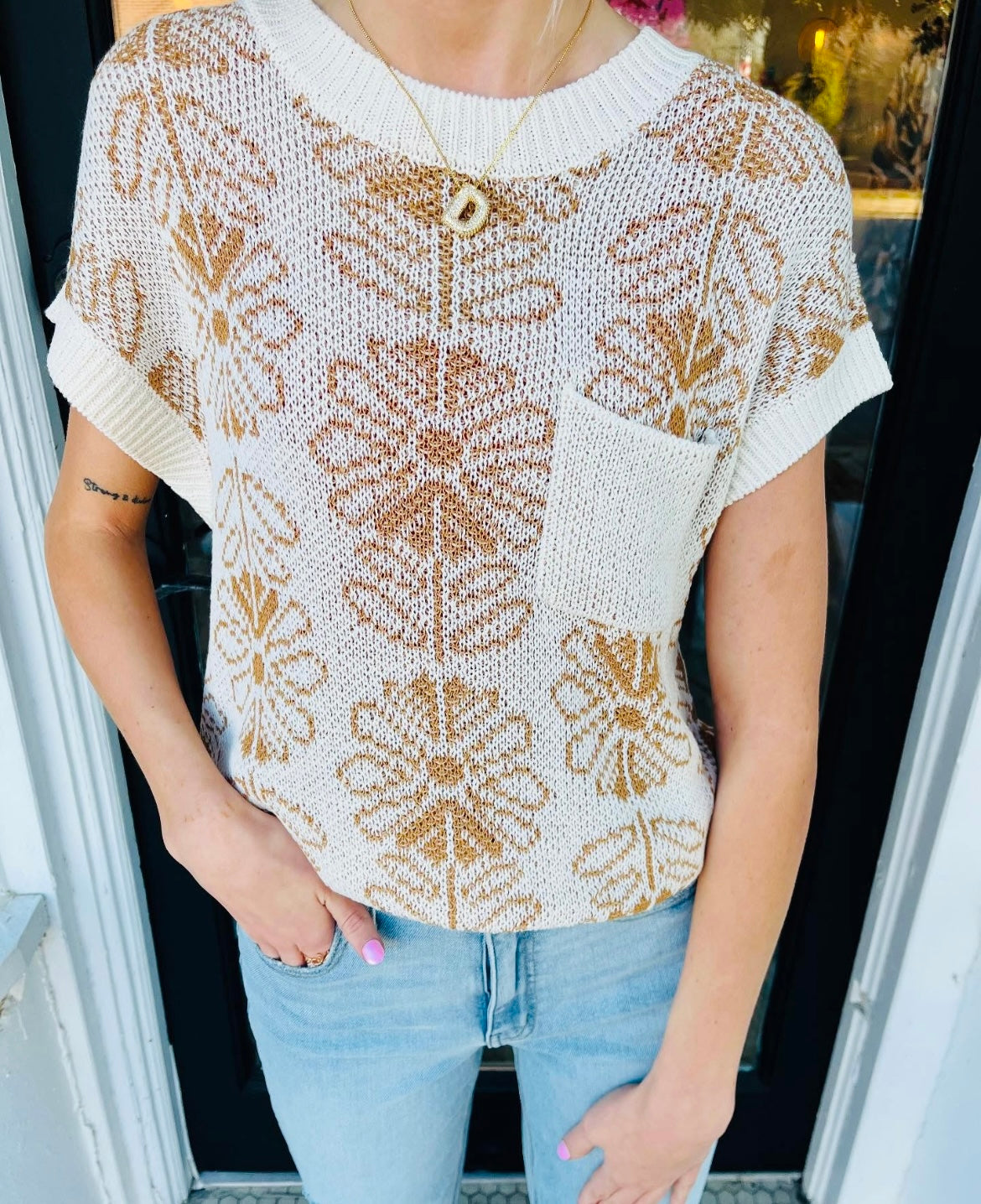 Nude Flower Sweater