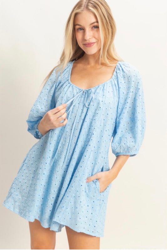 The Sky Blue Romper