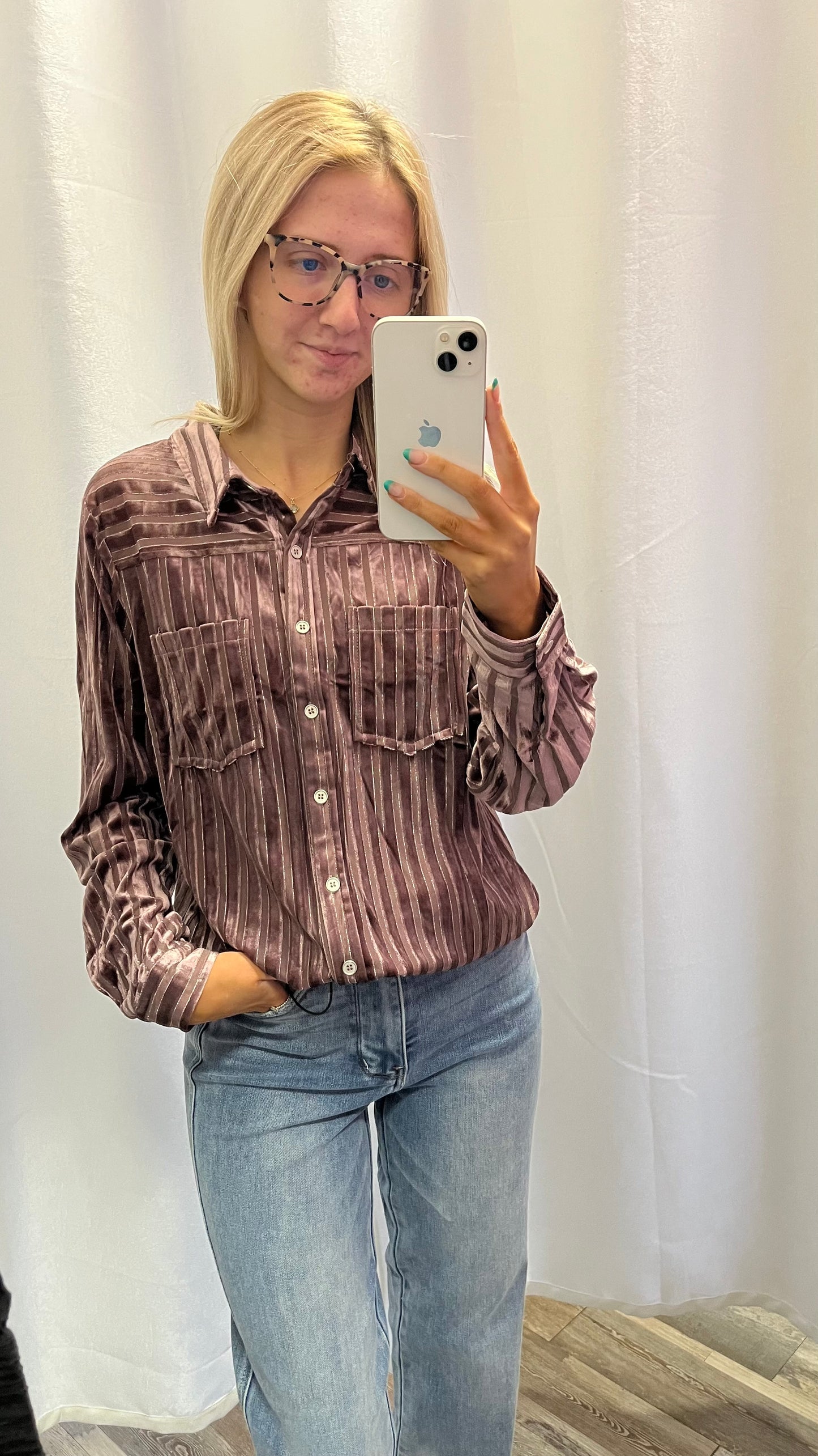 Velvet Shimmery Top