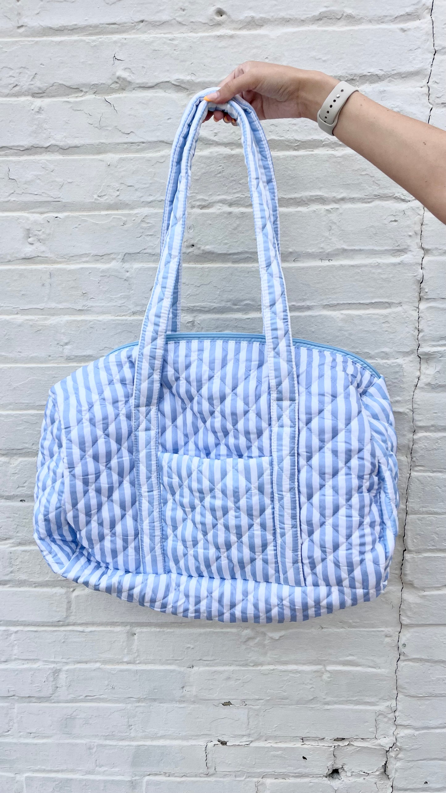 The Striped Puffy Tote