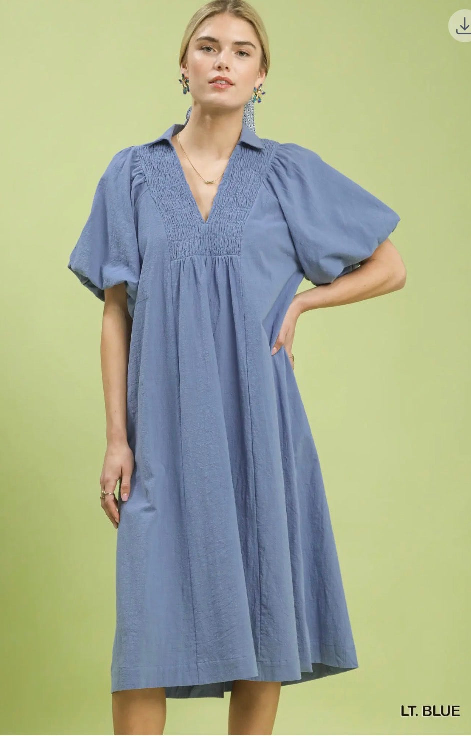 The Tea Time Dress (Denim Blue)