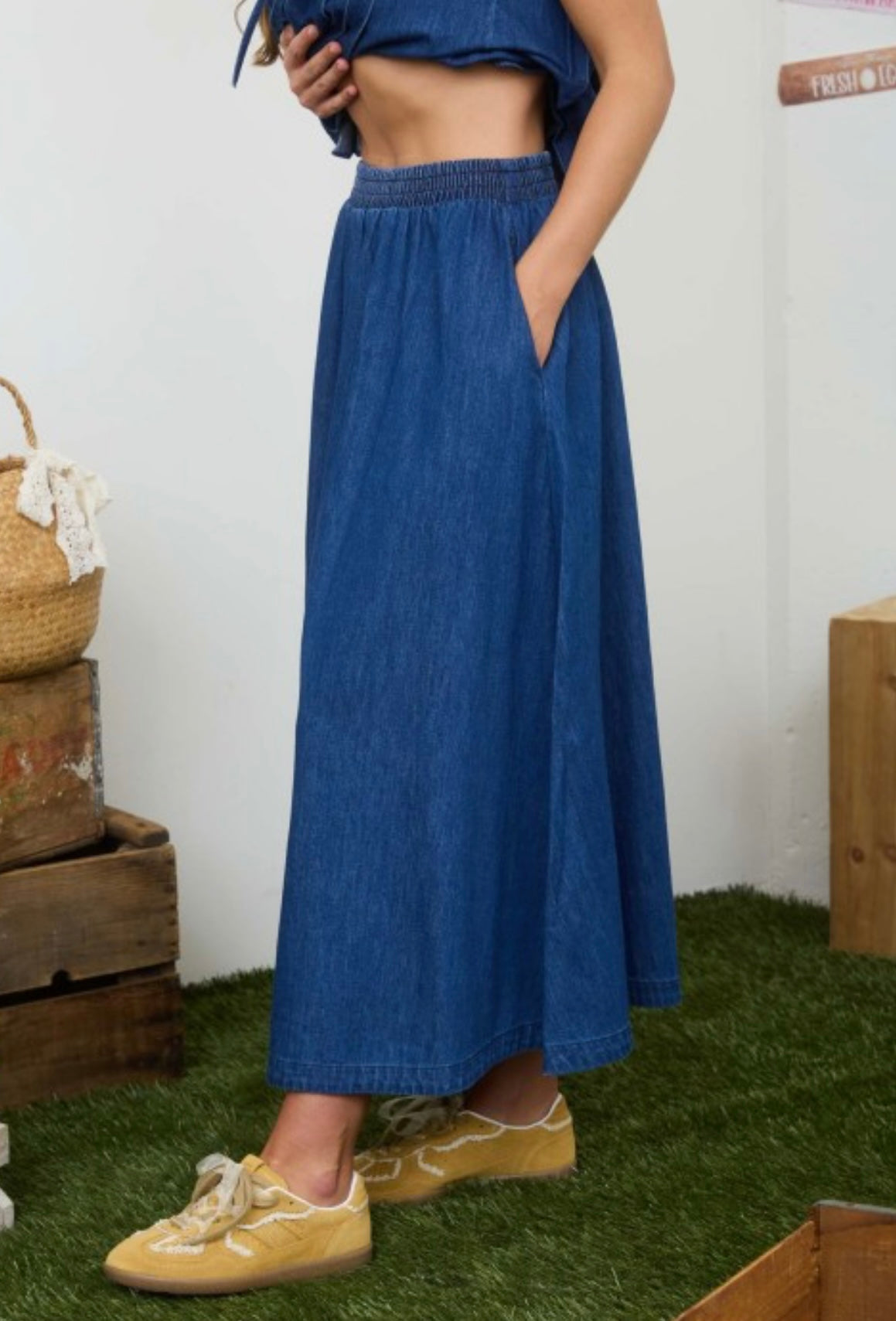 Denim Bow Set