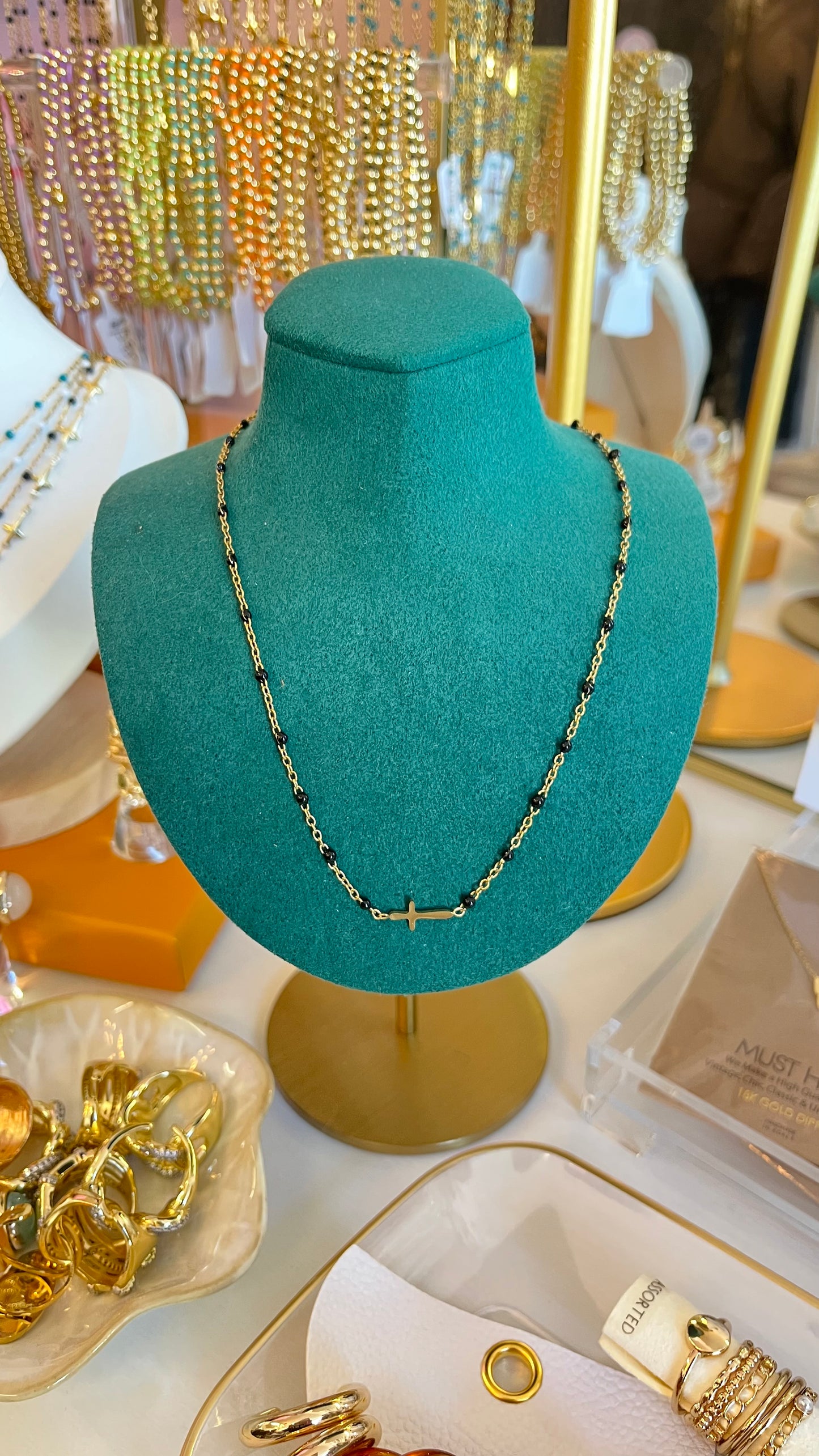 Beaded Cross Necklace