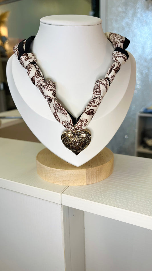Heart Scarf Necklace